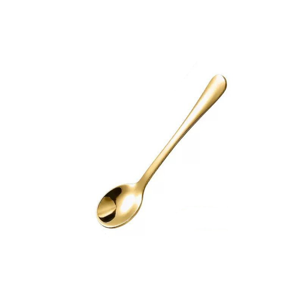 Kitchen Gadgets Gold - 10pcs Portable Stainless Steel Tiny Spoon