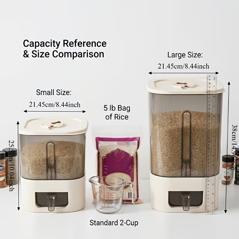 14LB Rice Dispenser, Large Gra - Kitchen Gadgets Organizer review and price