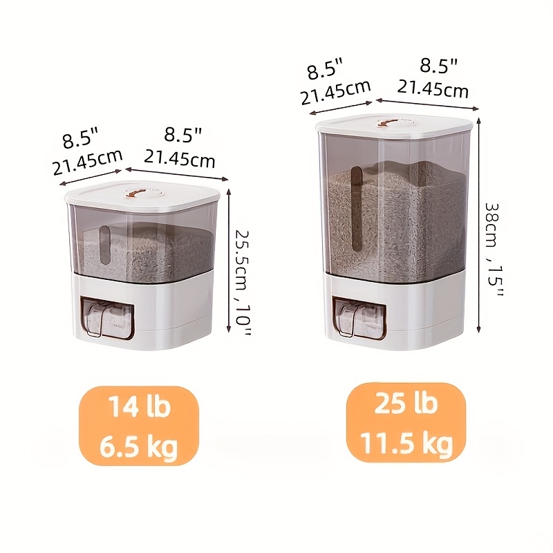 14LB Rice Dispenser, Large Gra - Kitchen Gadgets Organizer review and price