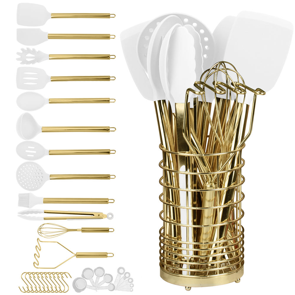 15-Piece Cooking Tool Set, Foo - Kitchen Gadgets Gold review and price