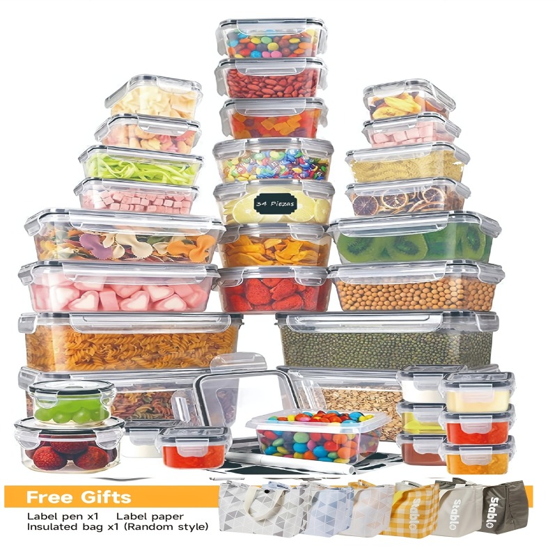 48PCS BPA-Free Food Storage Se - Kitchen Gadgets Organizer review and price