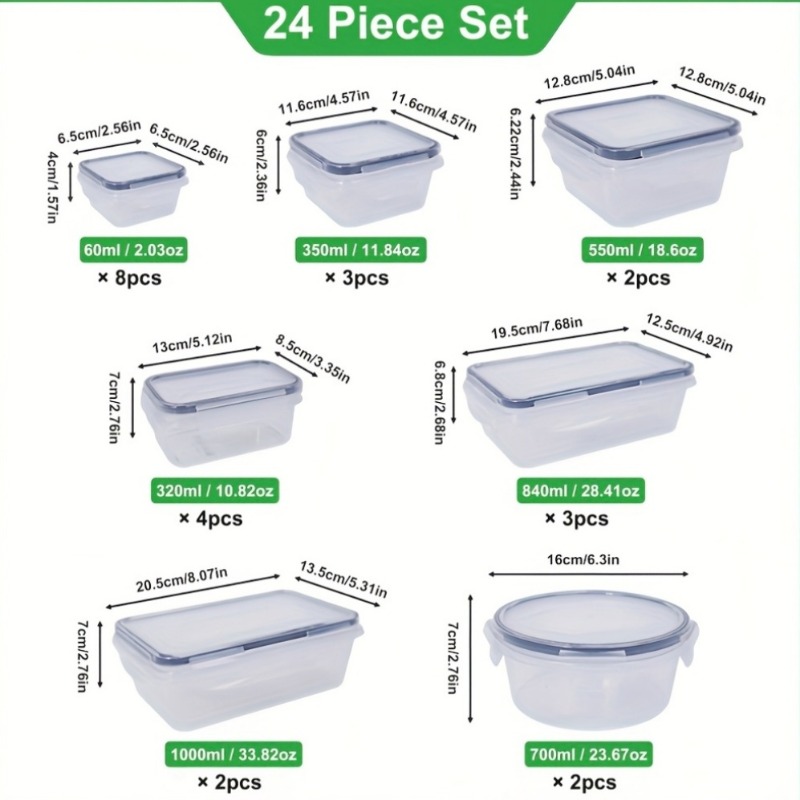 48PCS BPA-Free Food Storage Se - Kitchen Gadgets Organizer review and price